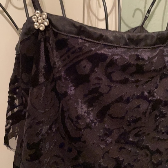 Symmetry ruffled spaghetti strap shirt Black M - Picture 4 of 4